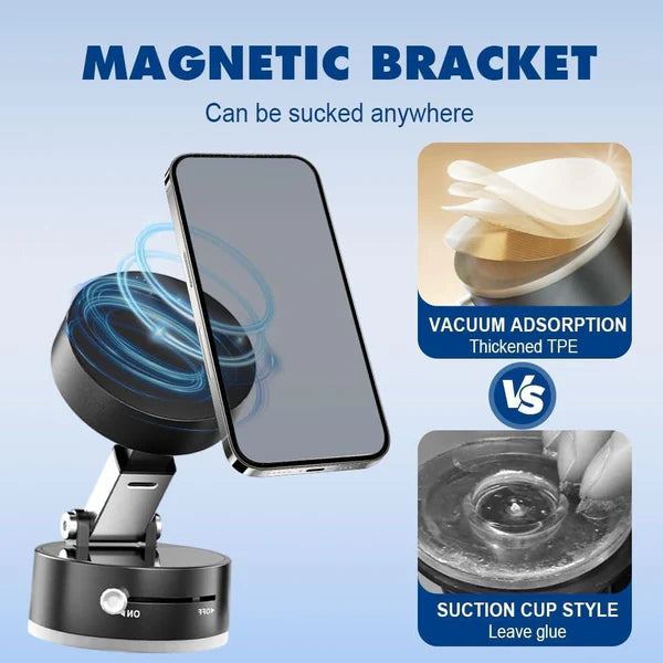 PowerLock Magnetic Suction Phone Holder – Foldable & 360° Adjustable