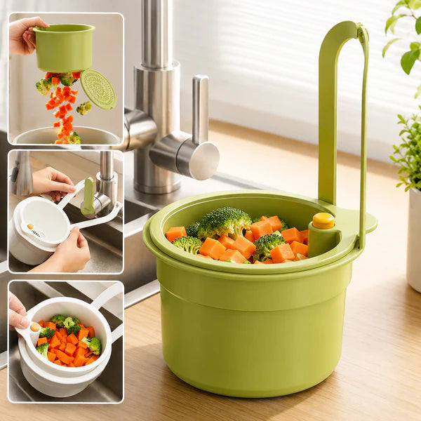 SmartDrain Kitchen Sink Strainer Basket – Easy Food Waste Separation